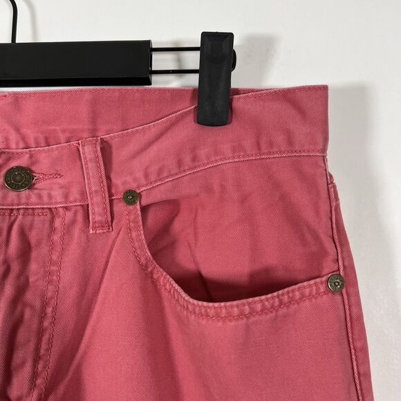 Vintage Polo Ralph Lauren Jeans Mens Size 32x32 Pink Navy Pony Straight Leg - Picture 5 of 16